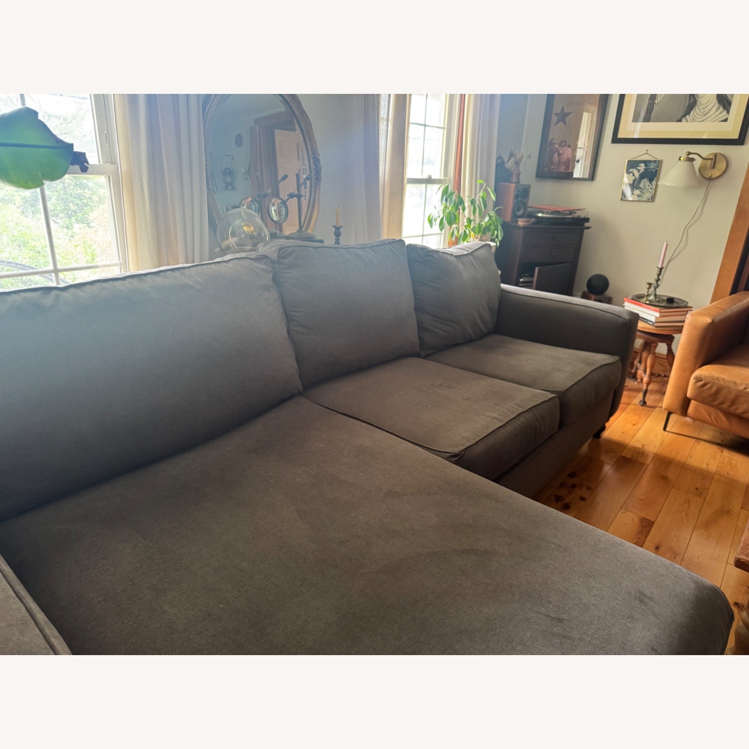 Pottery Barn Dark Gray 2 Piece Sectional - image-3