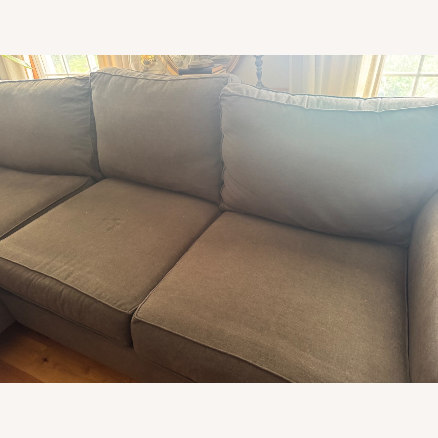 Pottery Barn Dark Gray 2 Piece Sectional - image-4