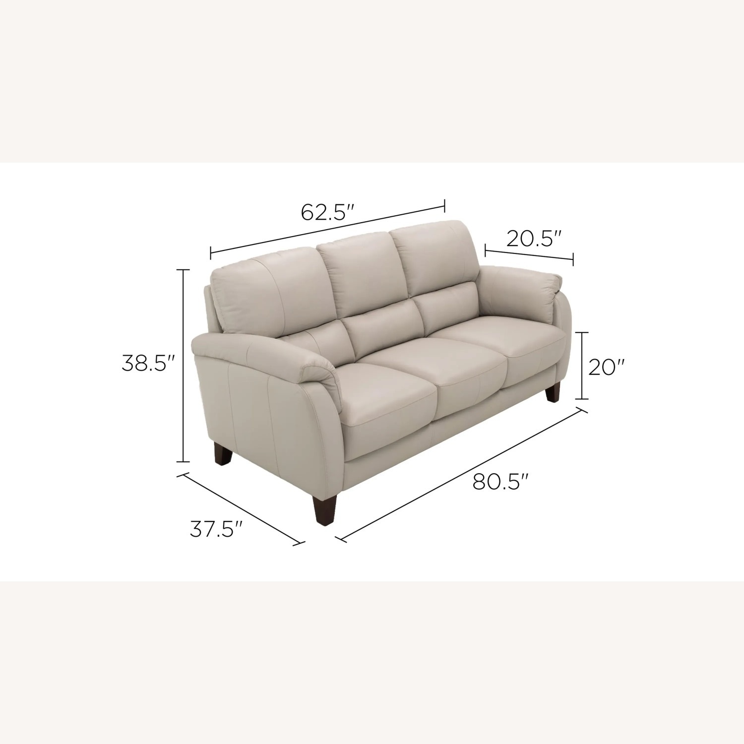 Raymour & Flanigan Harmony Light Gray 3+ Seater Sofa - image-4