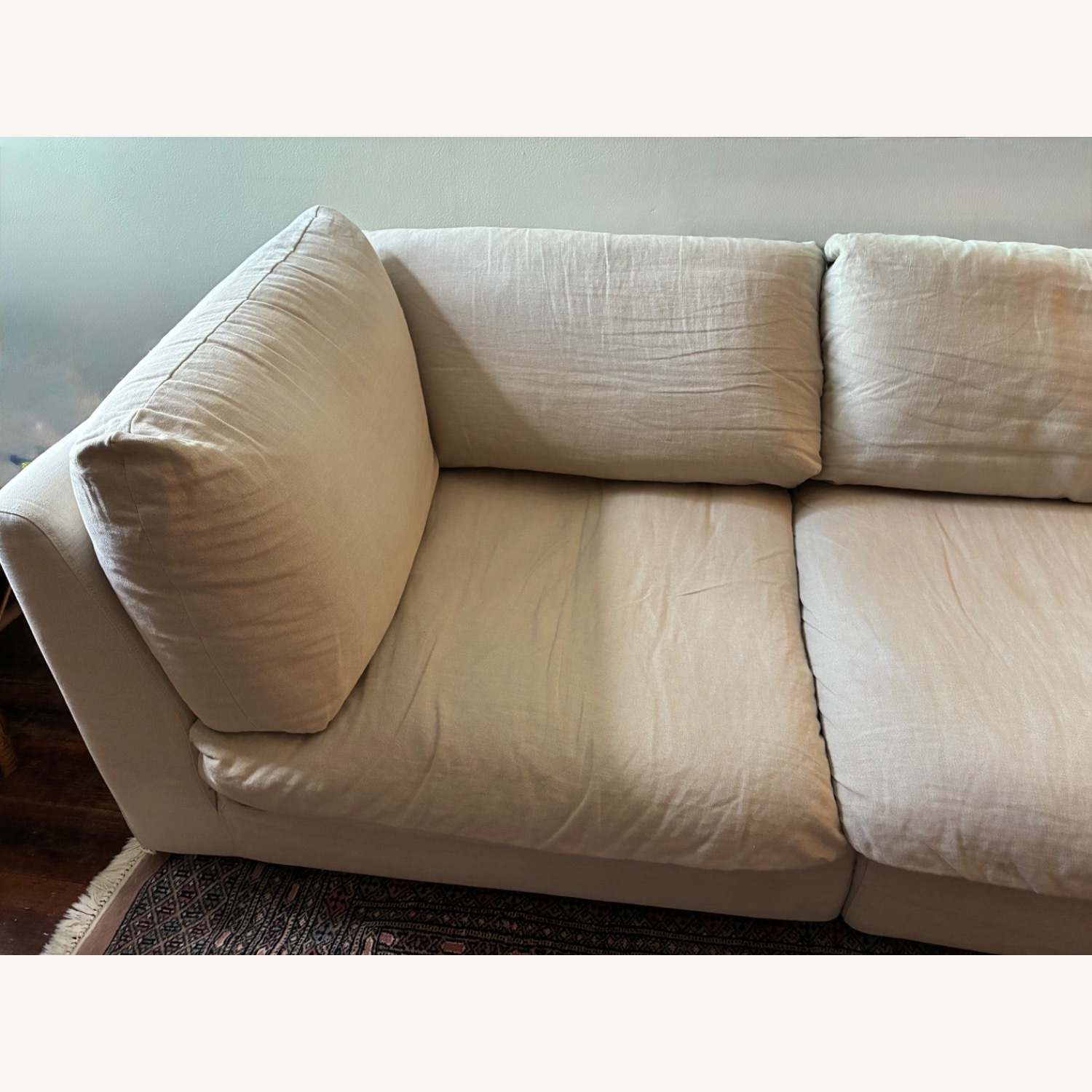 Anthropologie La Jolla Natural Linen 3+ Piece Sectional - image-5