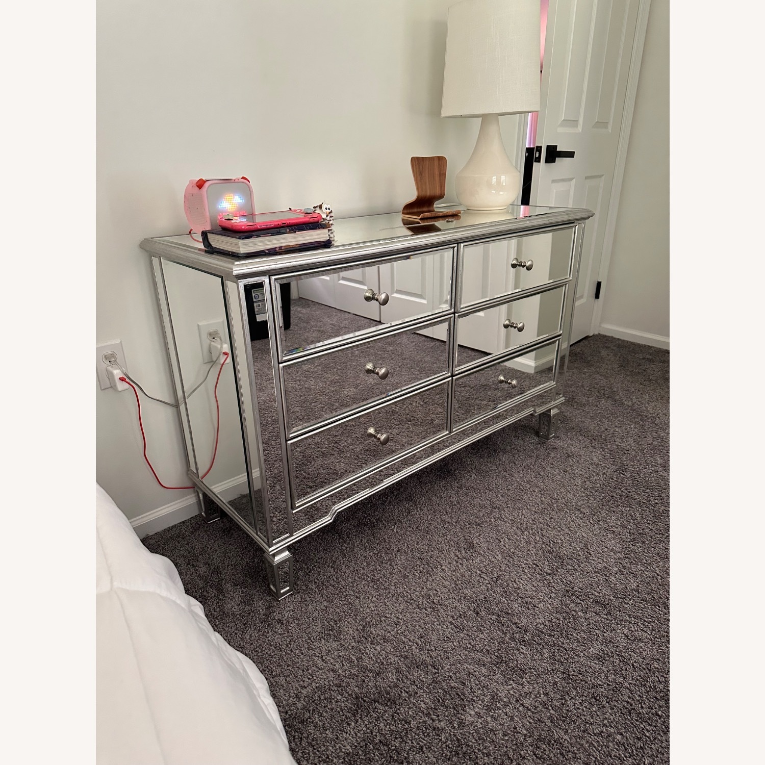 Wayfair Caila 48" W Mirrored 6-Drawer Double Dresser - image-2