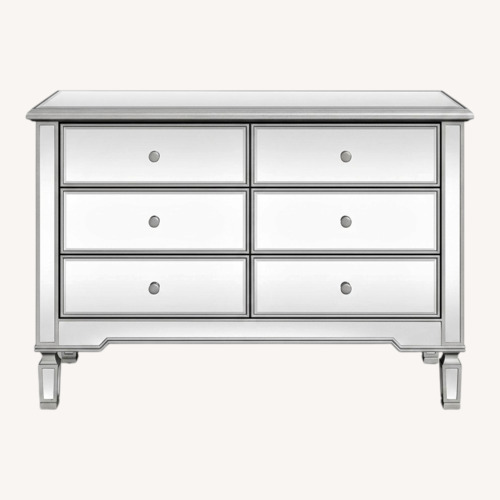 Used Wayfair Caila 48" W Mirrored 6-Drawer Double Dresser for sale on AptDeco