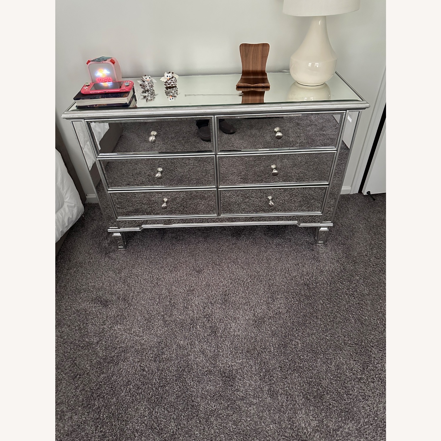 Wayfair Caila 48" W Mirrored 6-Drawer Double Dresser - image-1