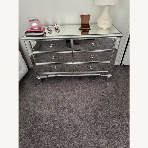 Used Wayfair Caila 48" W Mirrored 6-Drawer Double Dresser for sale on AptDeco