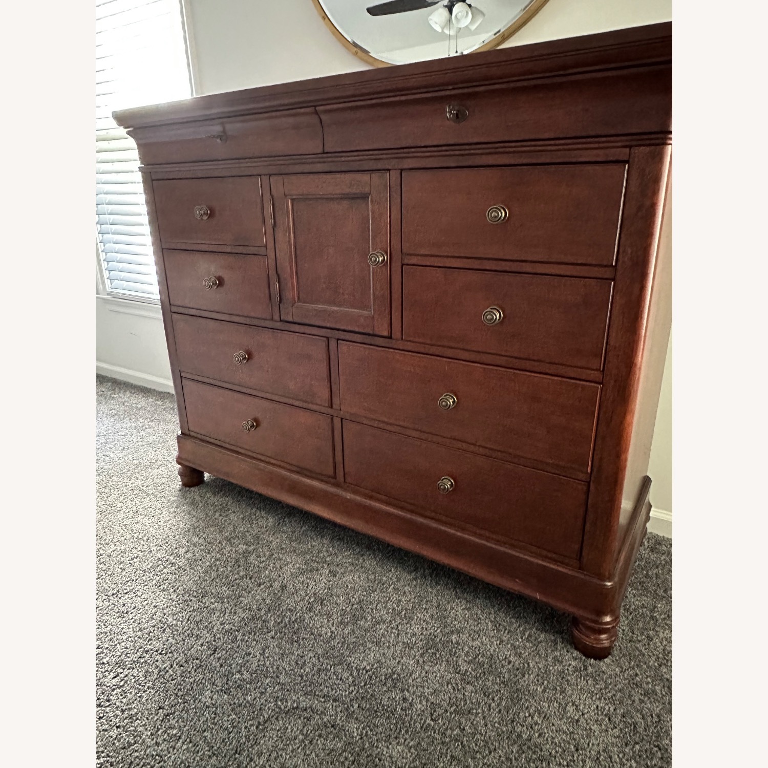Dark Brown Wood Dresser - image-3