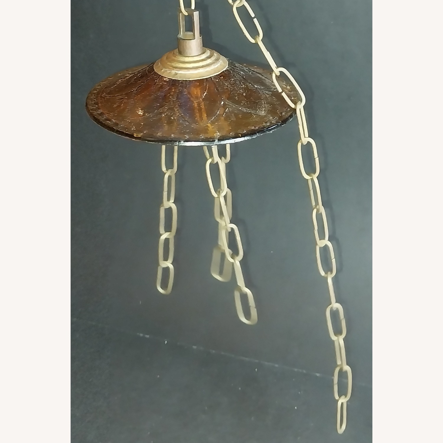 Amber Glass Hanging Tea Light Lantern  - image-9