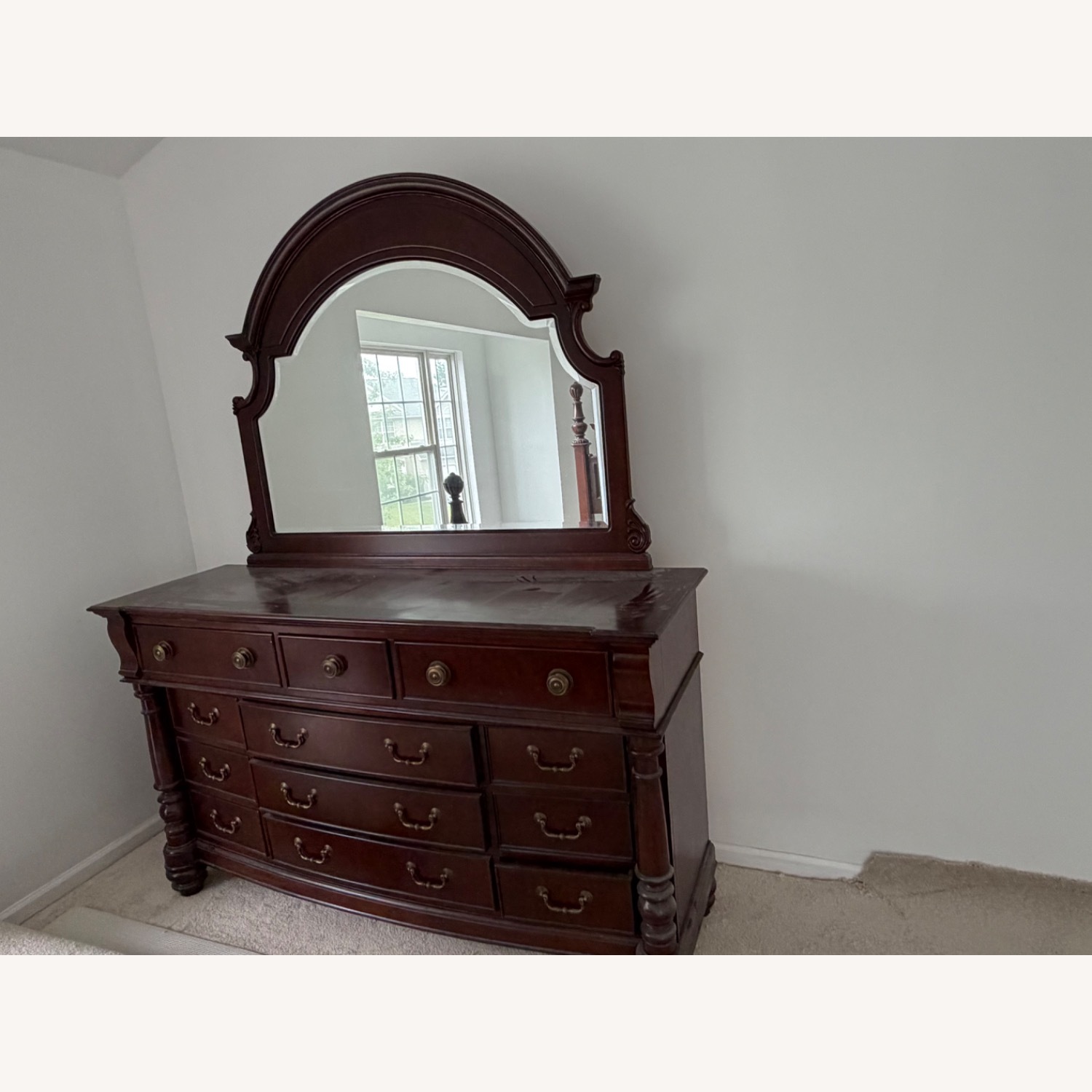 Vintage/Antique Finds Dark Brown Wood Dresser - image-1