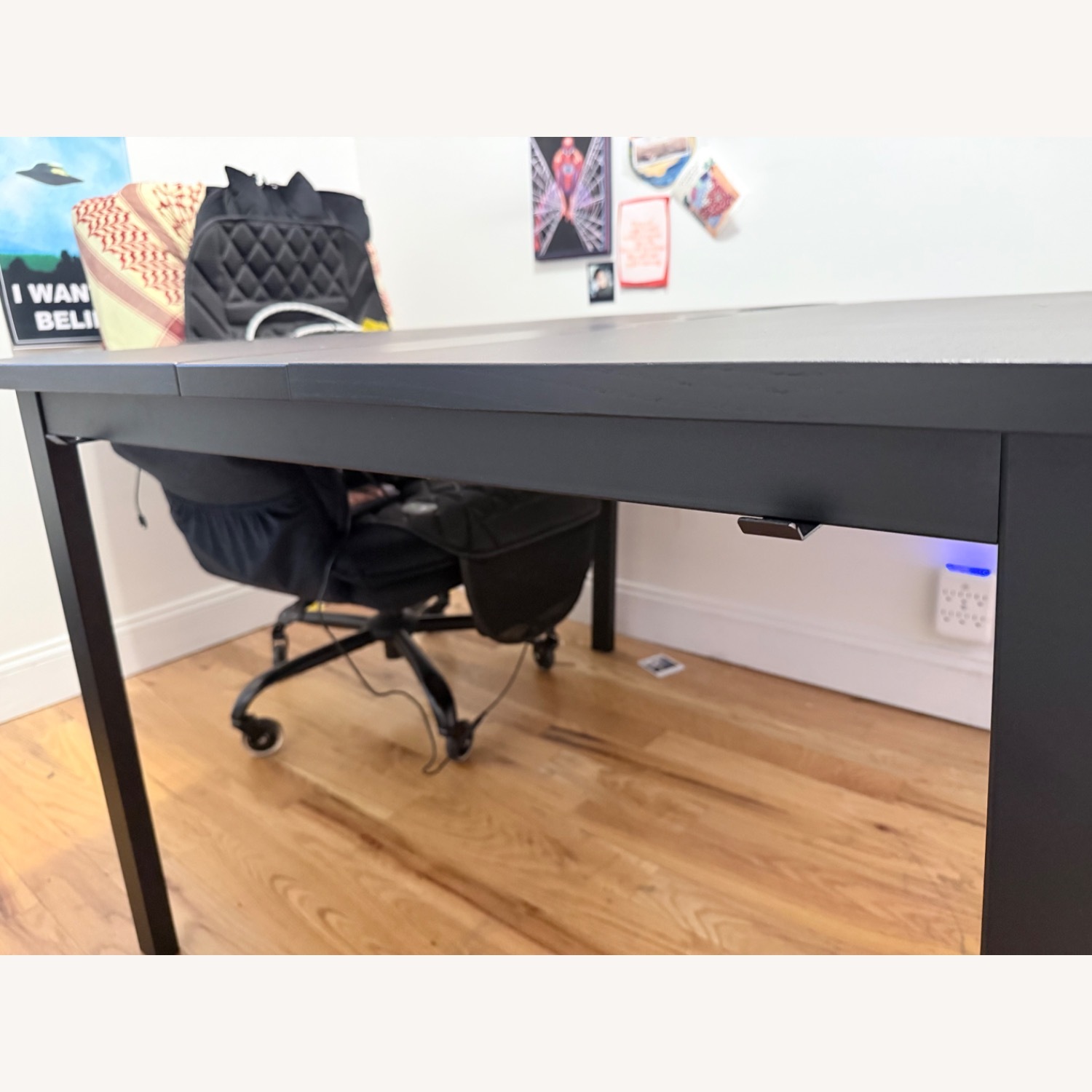 IKEA Mittzon Black Wood Conference Computer Desk - image-5