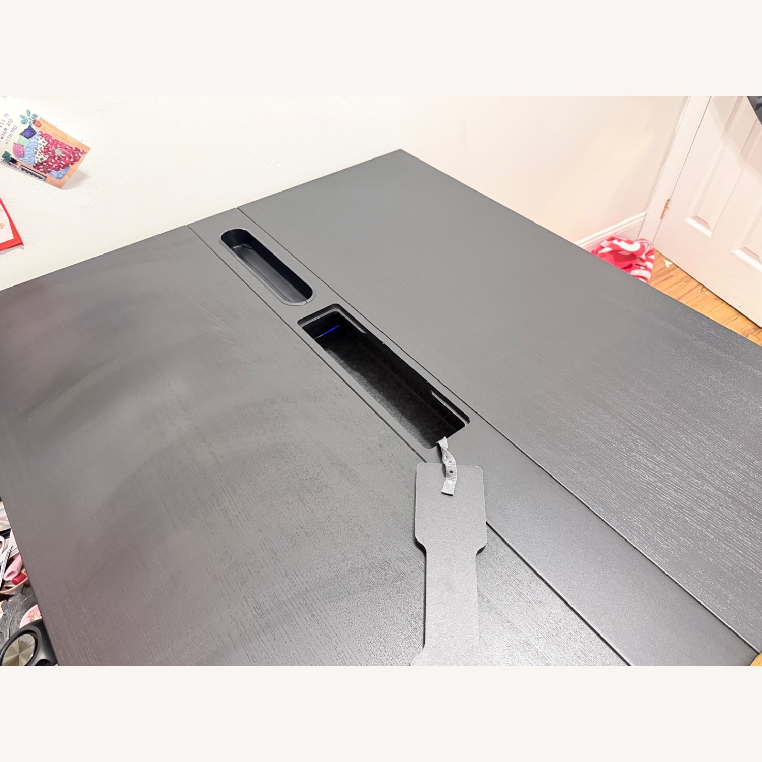 IKEA Mittzon Black Wood Conference Computer Desk - image-3