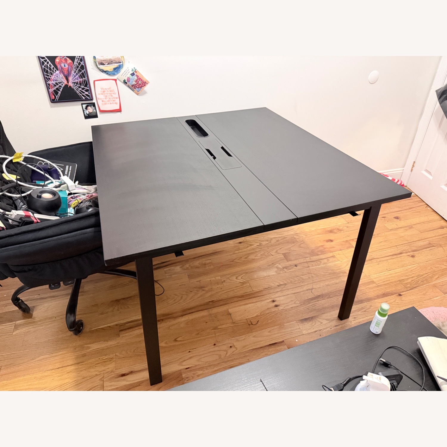 IKEA Mittzon Black Wood Conference Computer Desk - image-2