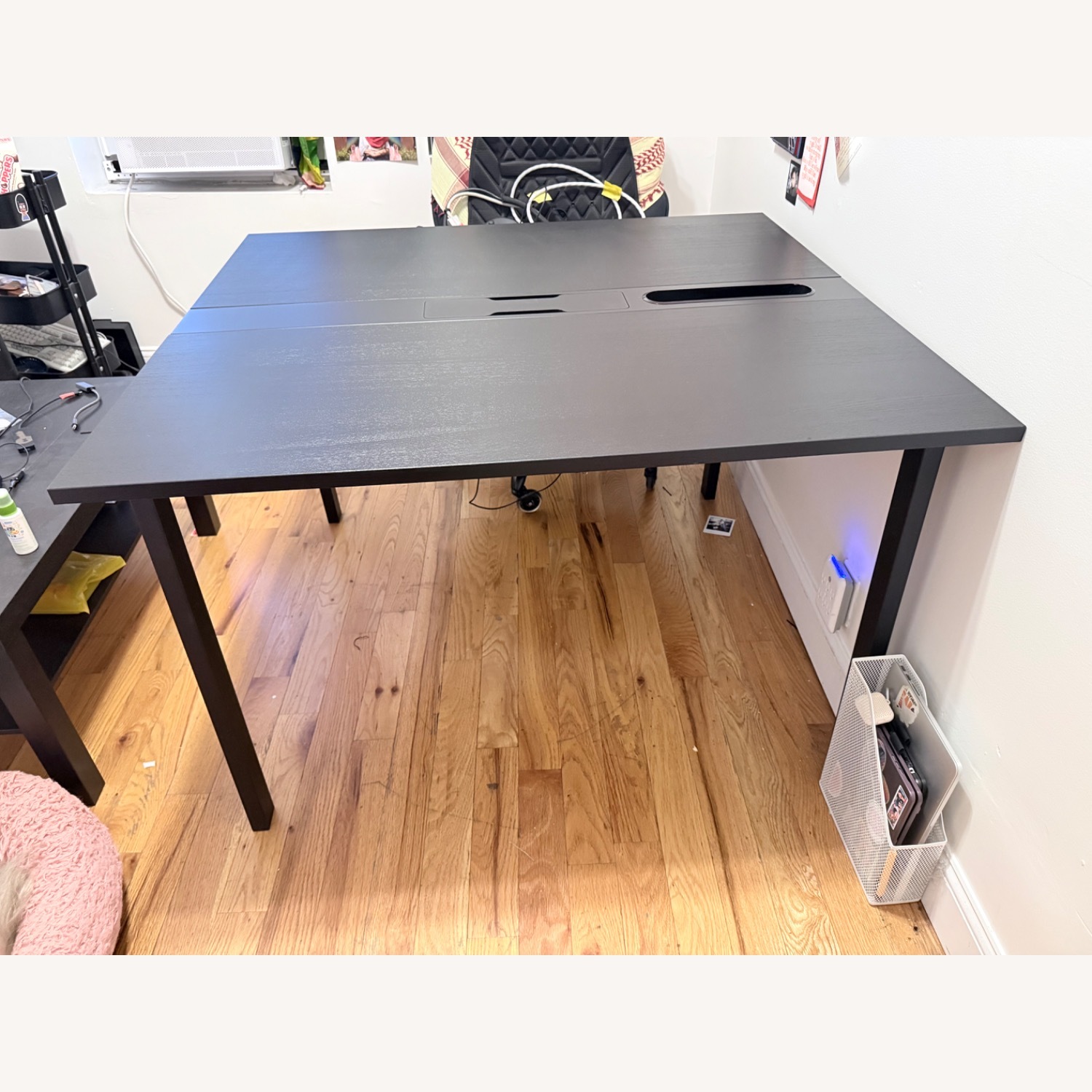 IKEA Mittzon Black Wood Conference Computer Desk - image-4