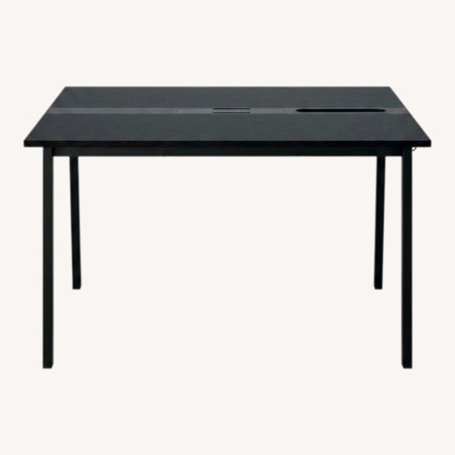 Used IKEA Mittzon Black Wood Conference Computer Desk for sale on AptDeco