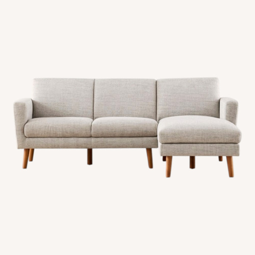 Used West Elm Oliver Light Gray Fabric 2 Piece Sectional for sale on AptDeco