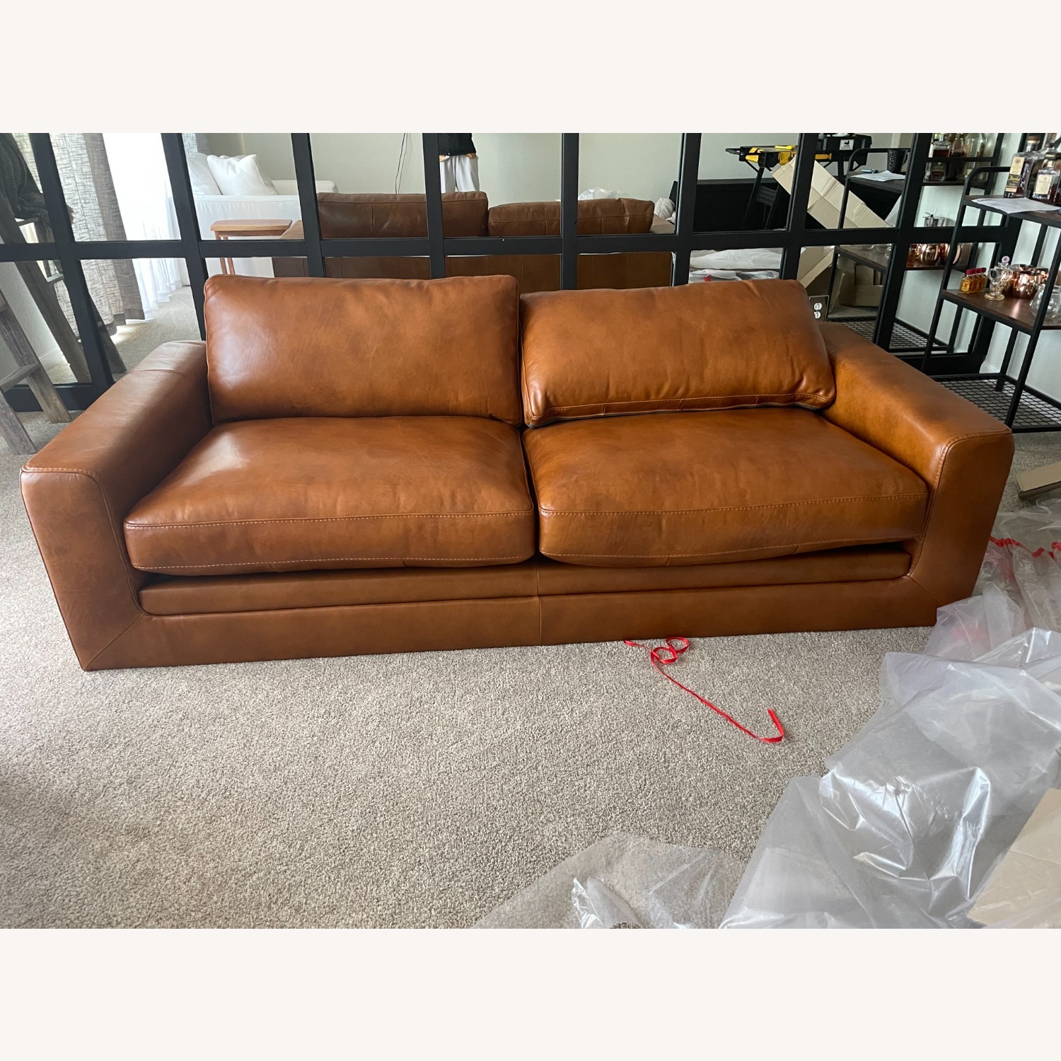 Mason Brown Leather Sofa - image-2