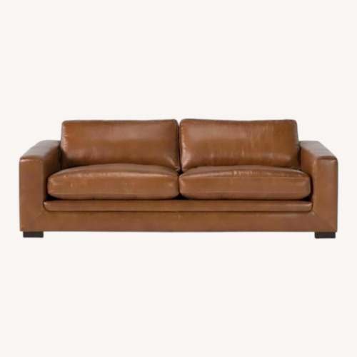 Used Mason Brown Leather Sofa for sale on AptDeco