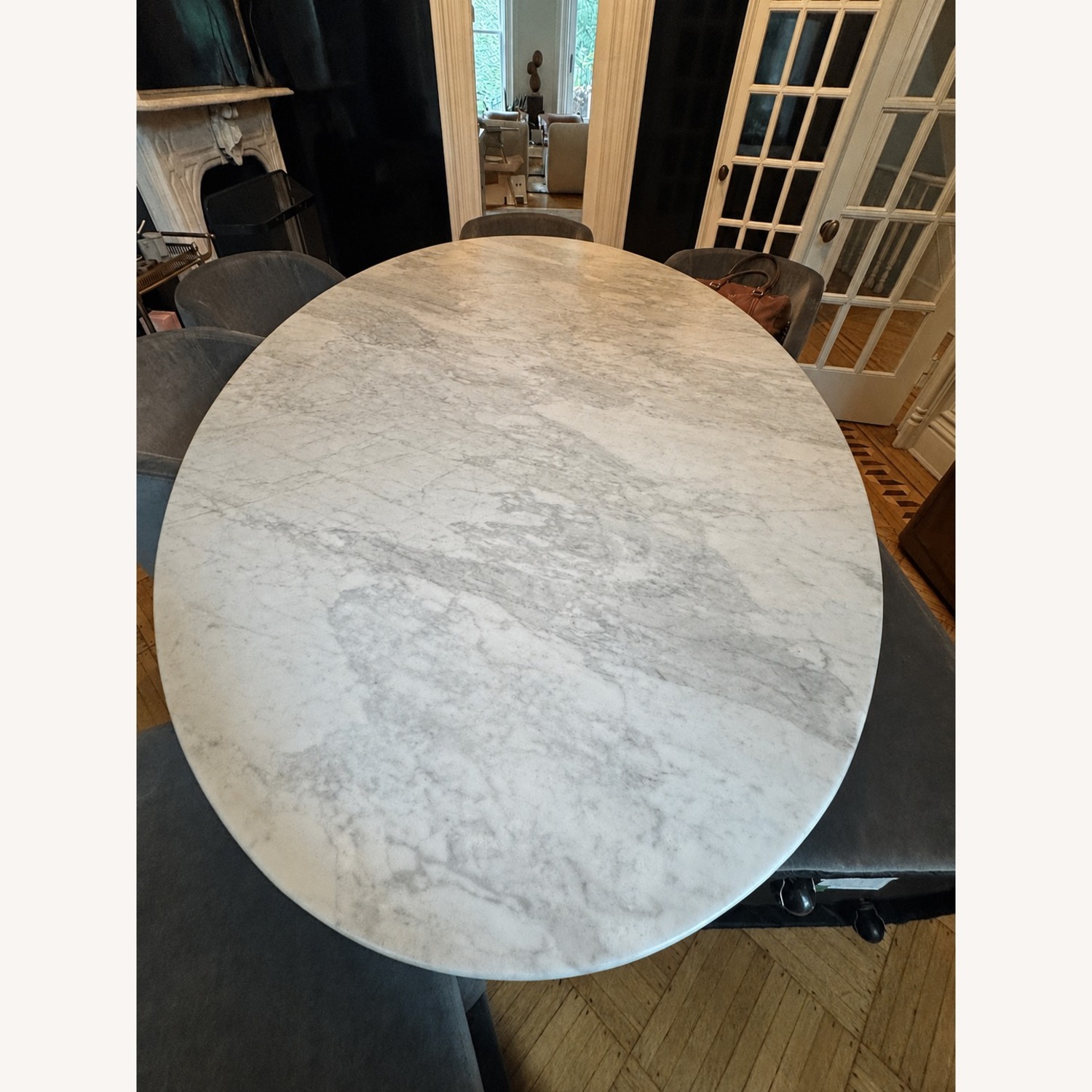 Restoration Hardware Aero Stone Oval Dining Table - image-2