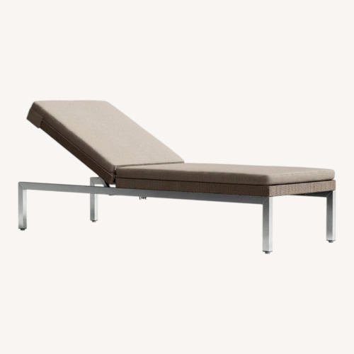 Used Crate & Barrel Dune Light Brown Fabric Patio Furniture for sale on AptDeco
