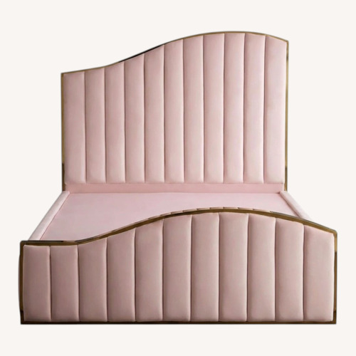 Used Wulff Velvet Upholstered Platform Bed for sale on AptDeco
