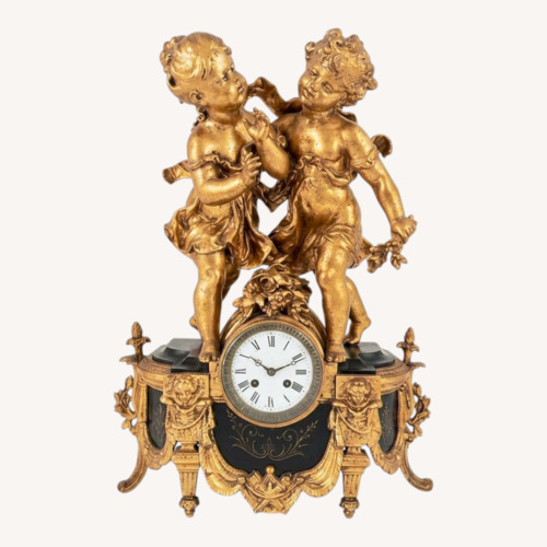 Used French Napoleon III Statue Clock, Circa 1870 for sale on AptDeco