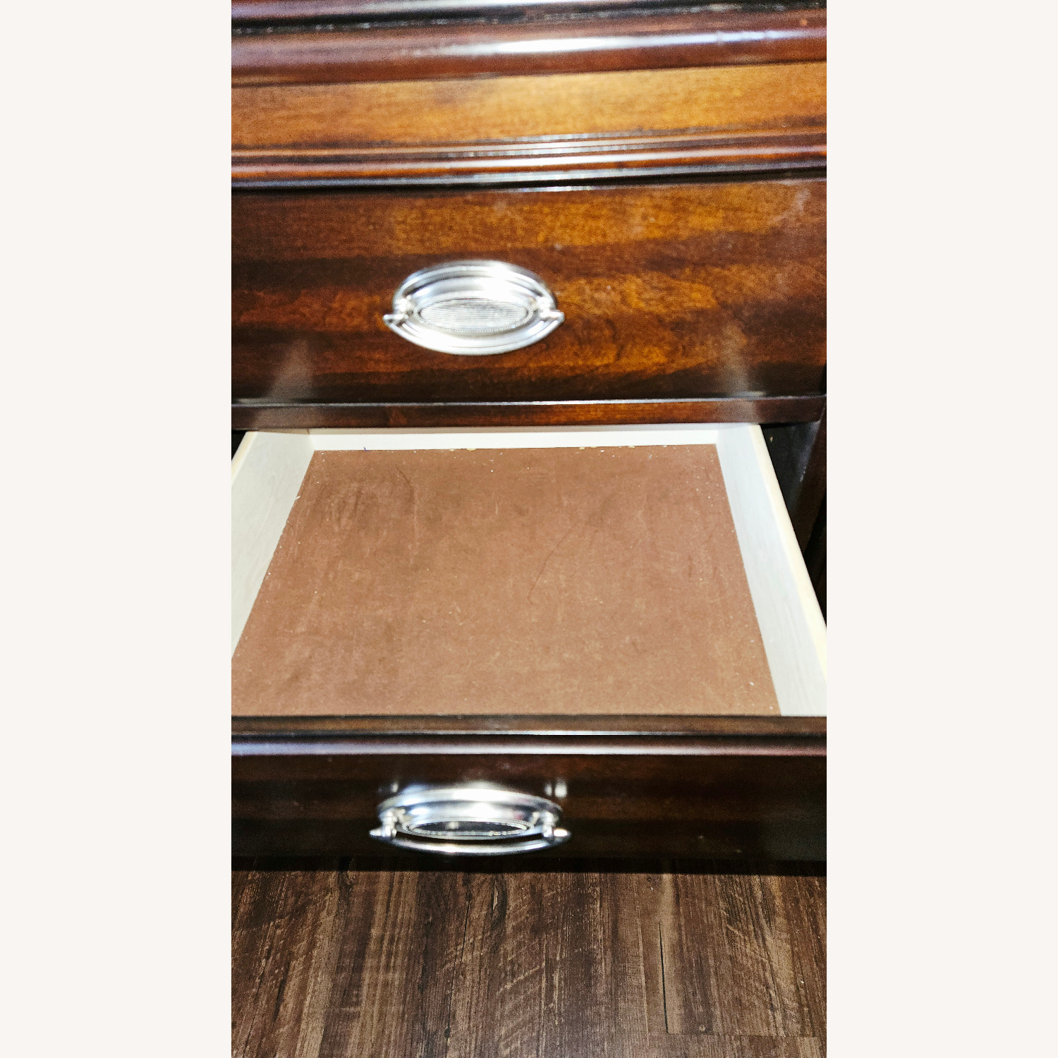 Raymour & Flanigan Dark Brown Wood China Cabinet - image-3