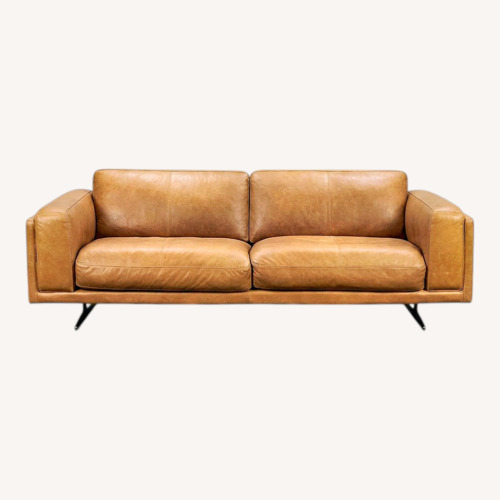 Used Copenhagen Furniture Nobu Caramel Leather Sofa for sale on AptDeco
