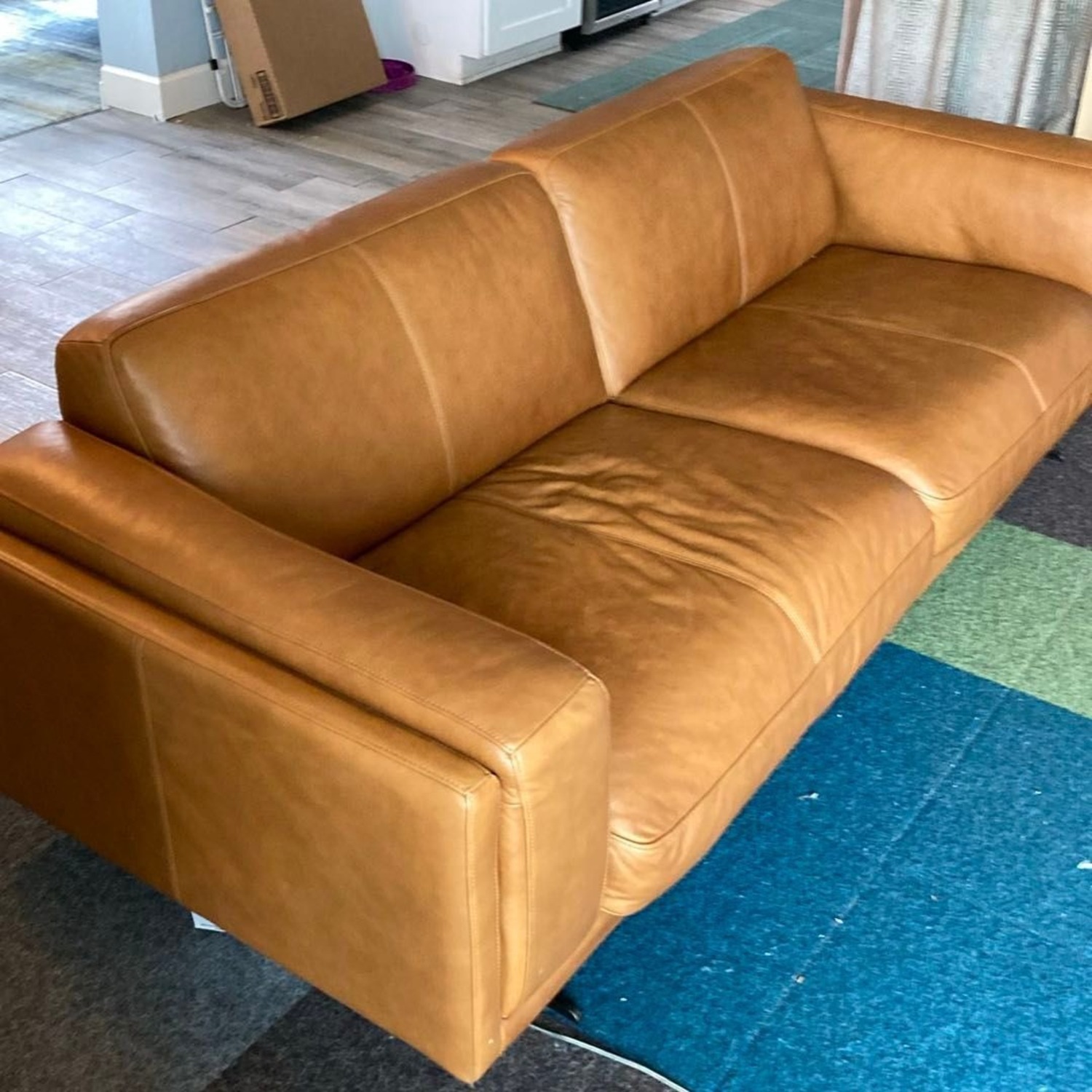 Copenhagen Furniture Nobu Caramel Leather Sofa - image-2