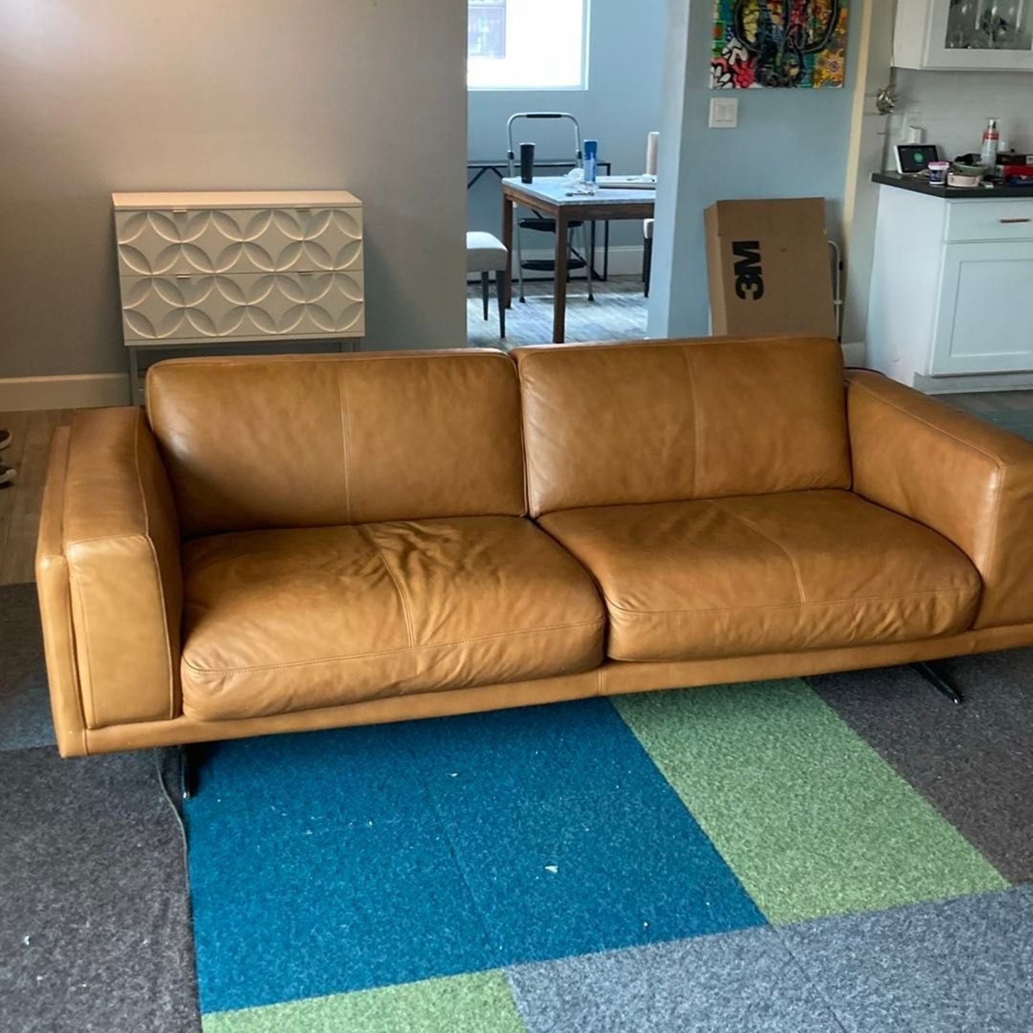 Copenhagen Furniture Nobu Caramel Leather Sofa - image-5