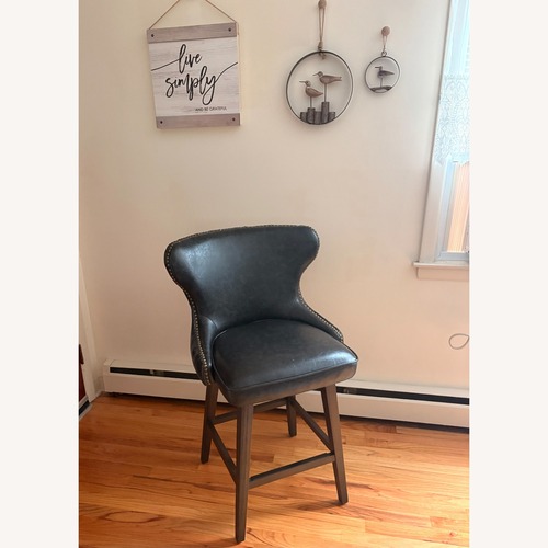 Used Black Leather Accent Chair for sale on AptDeco