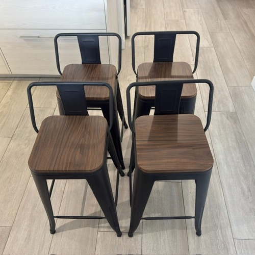 Used Amazon Dark Brown Metal Stools for sale on AptDeco