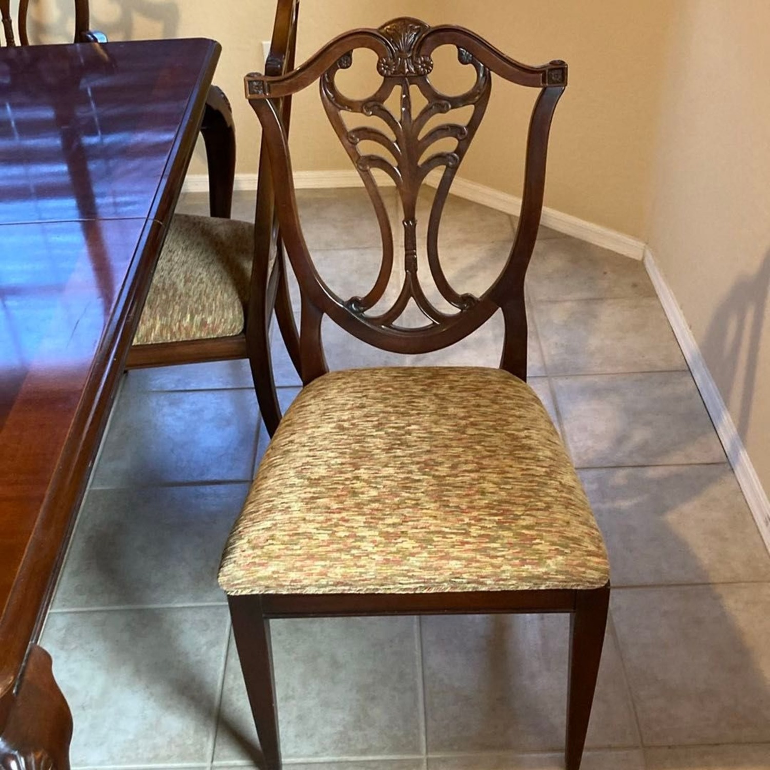 Henredon Solid Wood Dining Set with 6 Chairs - image-3