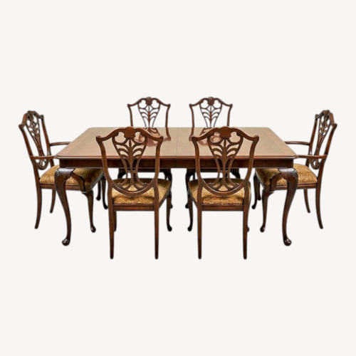 Used Henredon Solid Wood Dining Set with 6 Chairs for sale on AptDeco