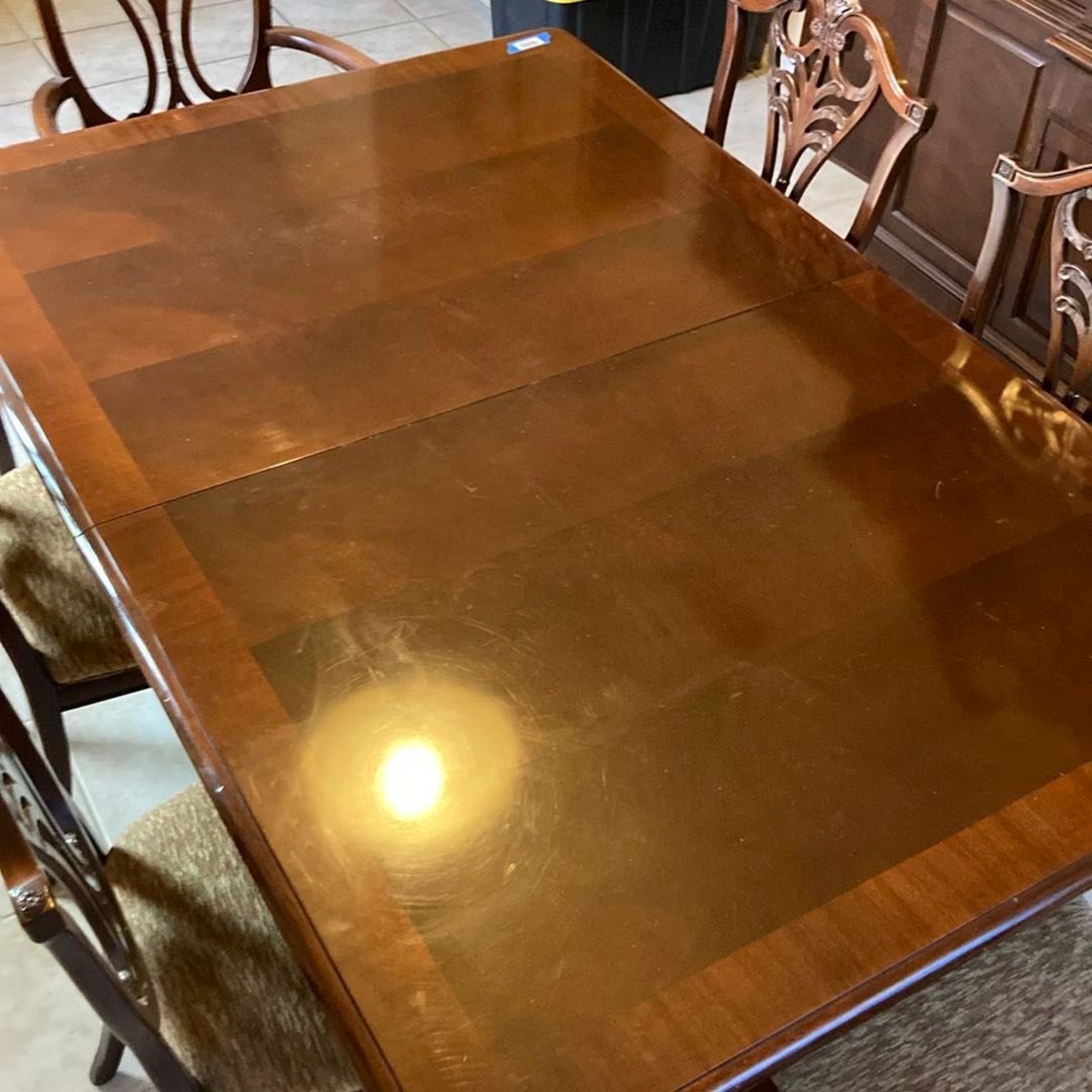 Henredon Solid Wood Dining Set with 6 Chairs - image-6