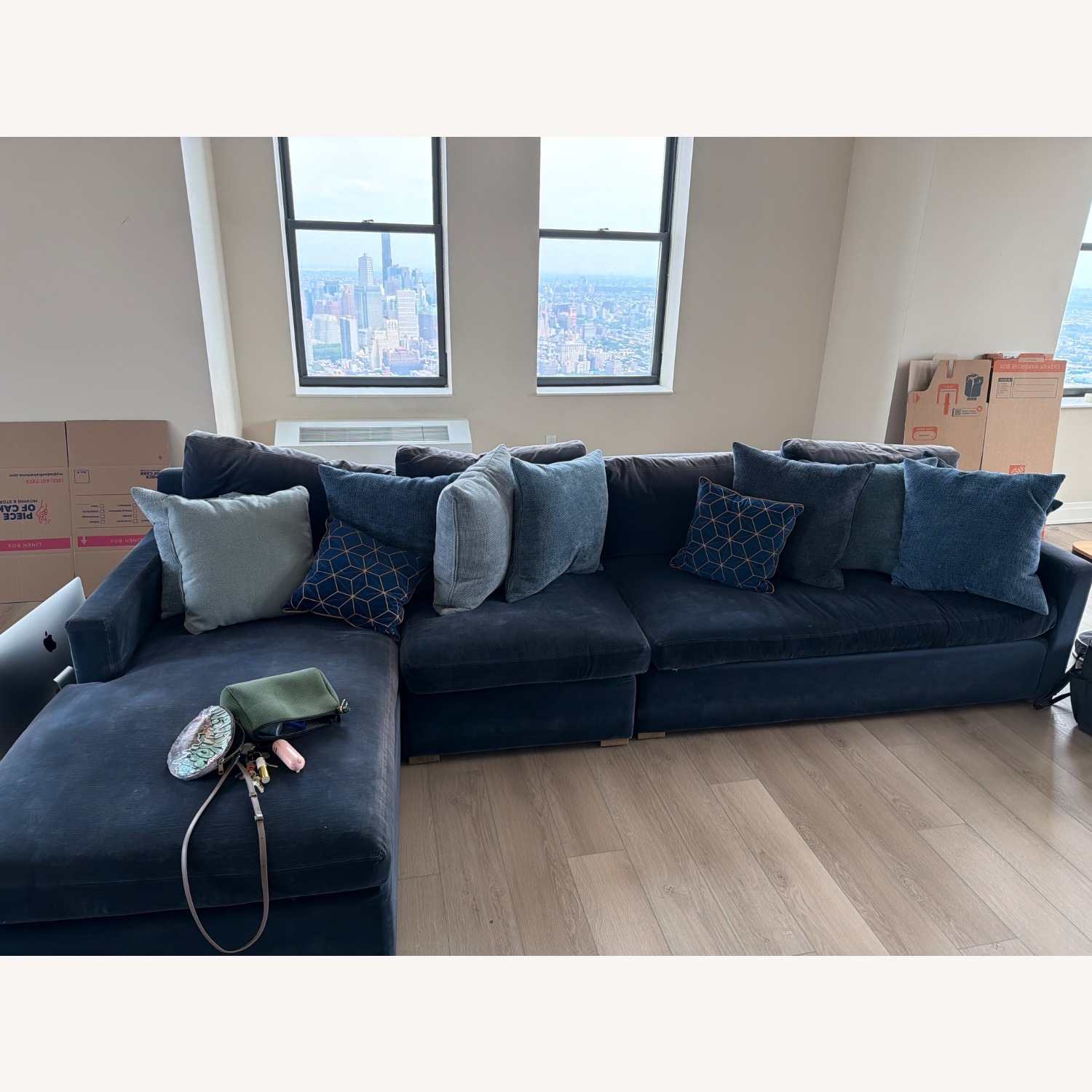 Restoration Hardware Cloud Blue 3+ Piece Sectional - image-1