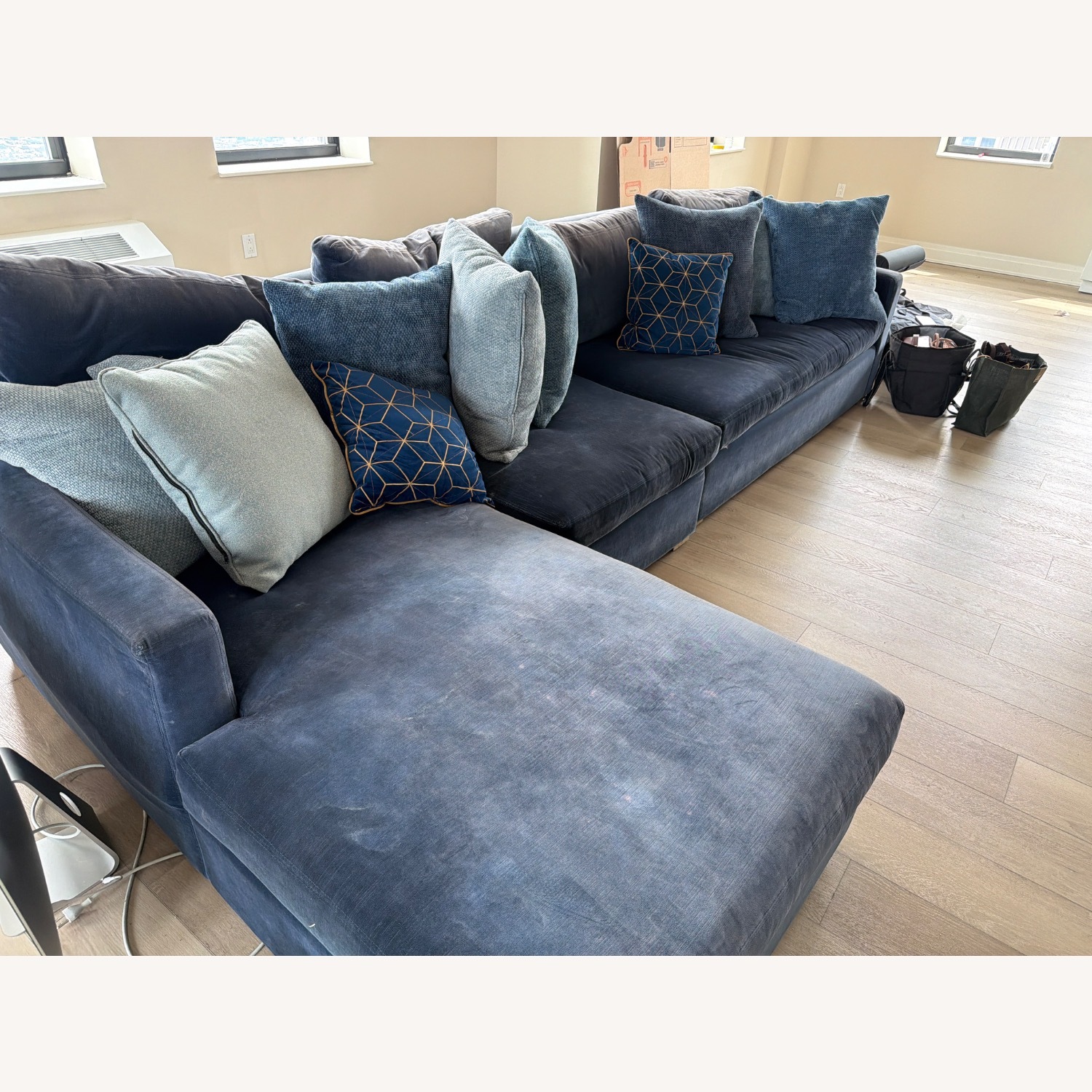 Restoration Hardware Cloud Blue 3+ Piece Sectional - image-5