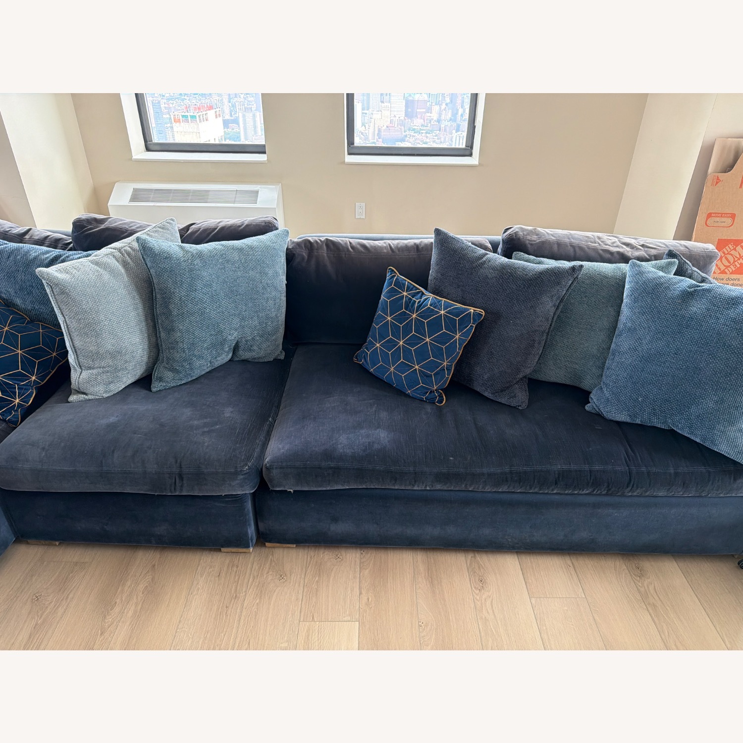 Restoration Hardware Cloud Blue 3+ Piece Sectional - image-6