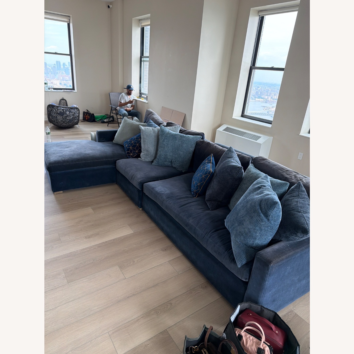 Restoration Hardware Cloud Blue 3+ Piece Sectional - image-2