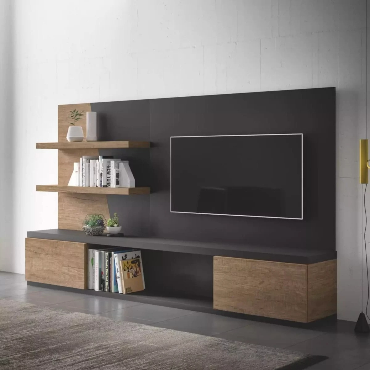 Tomasella SKT8 Dark Brown Wood Media Storage - image-6