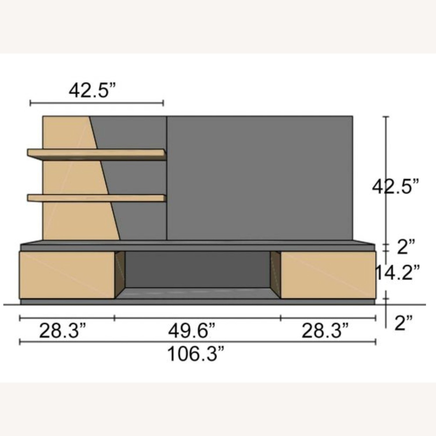 Tomasella SKT8 Dark Brown Wood Media Storage - image-5