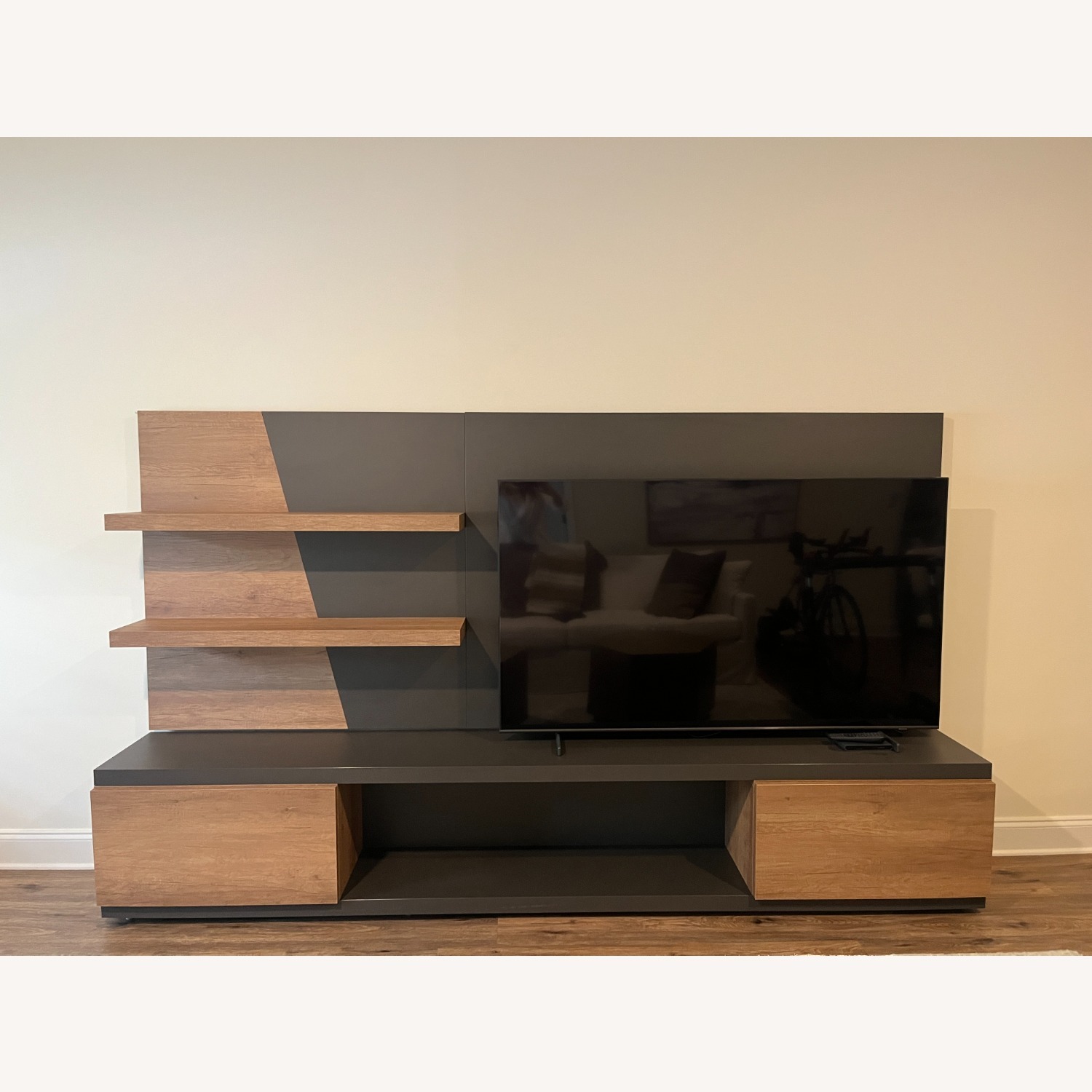 Tomasella SKT8 Dark Brown Wood Media Storage - image-1