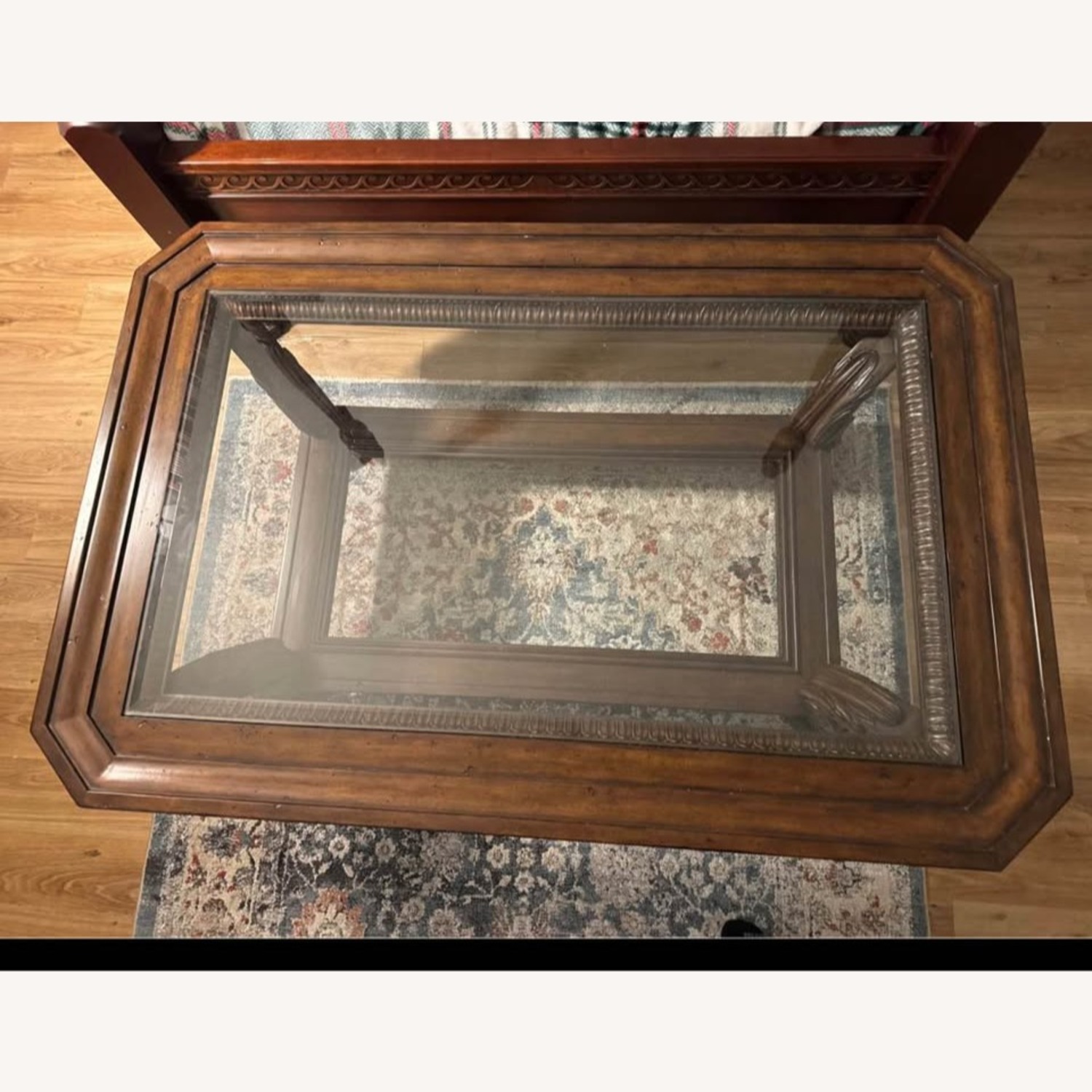 Marge Carson Dark Brown Wood Coffee Table - image-3