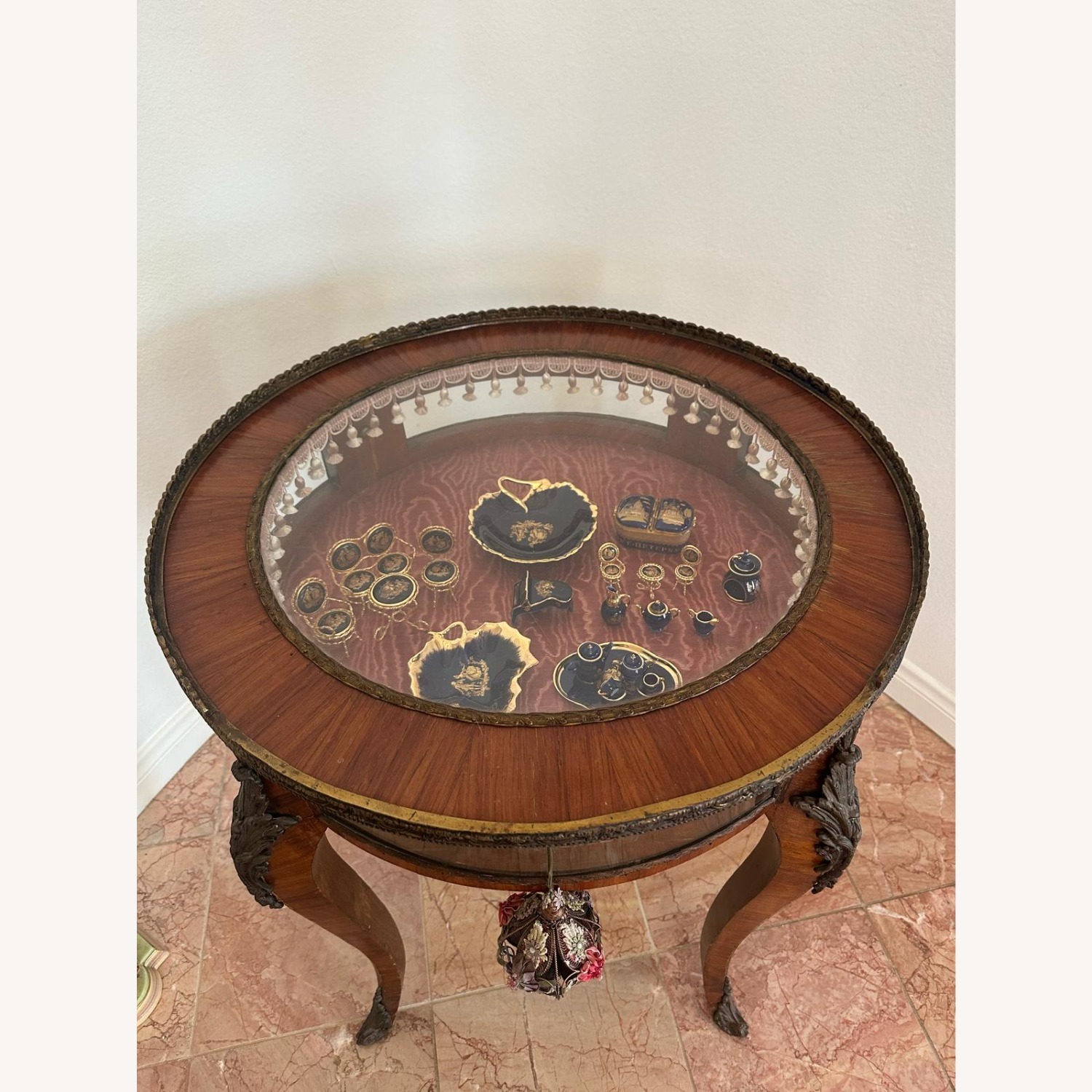 Vintage/Antique Finds Dark Brown Wood Side Table - image-2