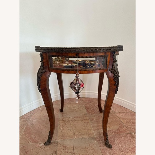 Used Vintage/Antique Finds Dark Brown Wood Side Table for sale on AptDeco