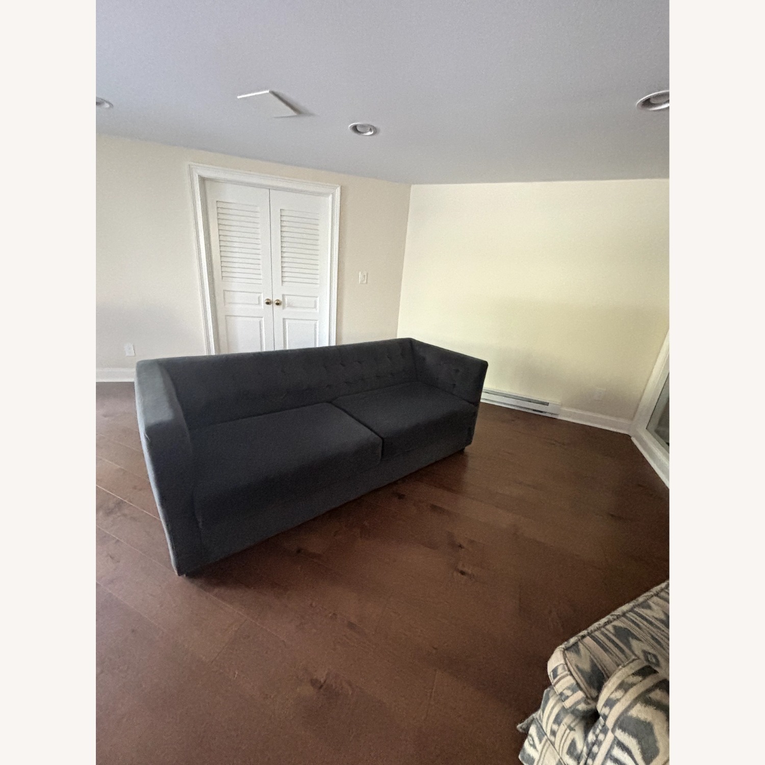 West Elm Dark Gray Velvet Sleeper Sofa - image-4
