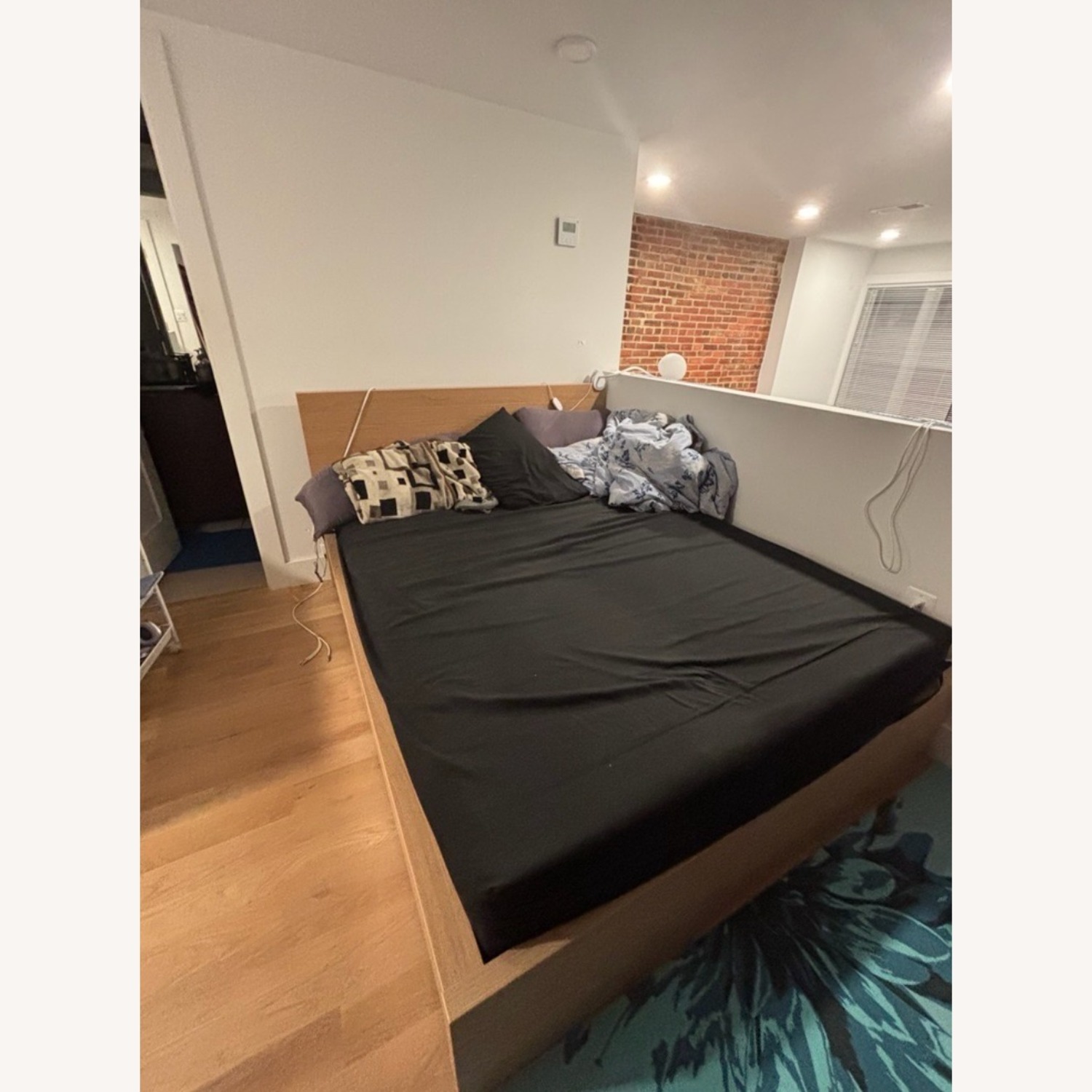 IKEA MALM Queen Bed with 2 Pull-Out Storage Boxes - image-1
