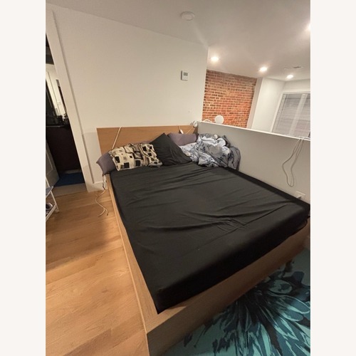 Used IKEA MALM Queen Bed with 2 Pull-Out Storage Boxes for sale on AptDeco