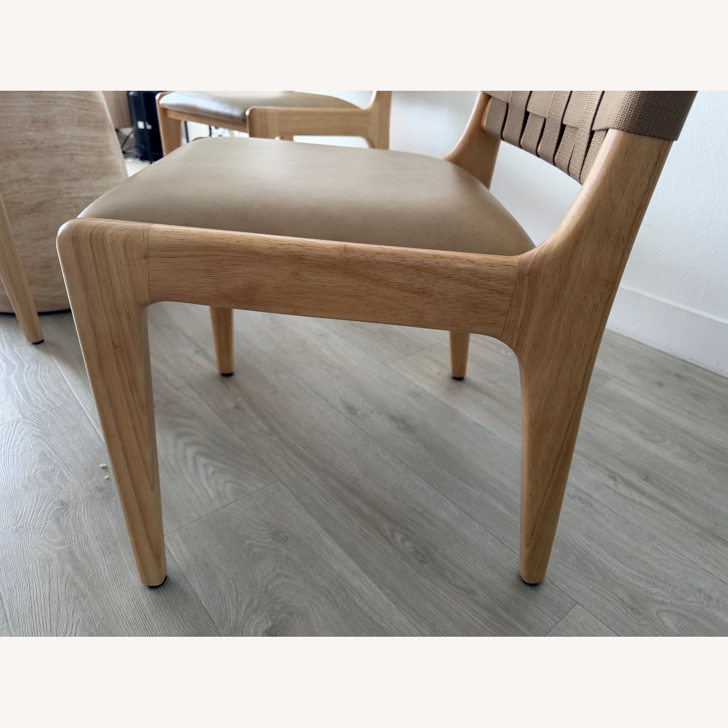 West Elm Dunham Natural Wood Dining Chairs - image-3