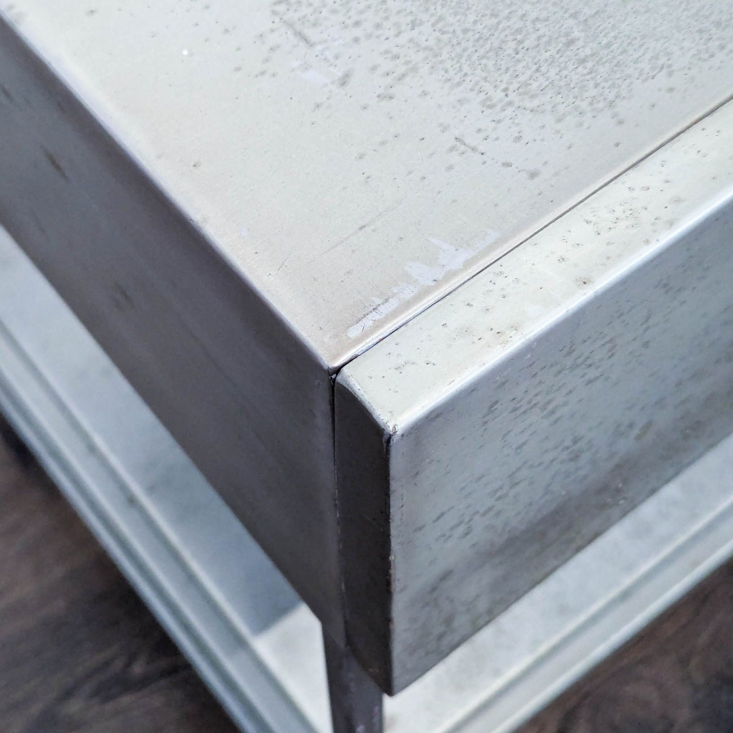 CB2 Proof One Drawer Metal Nightstand with Shelf - image-3