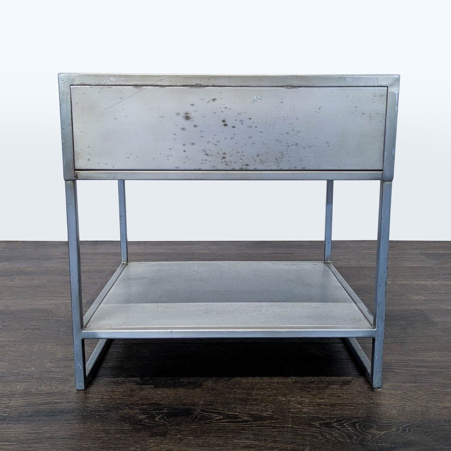 CB2 Proof One Drawer Metal Nightstand with Shelf - image-11