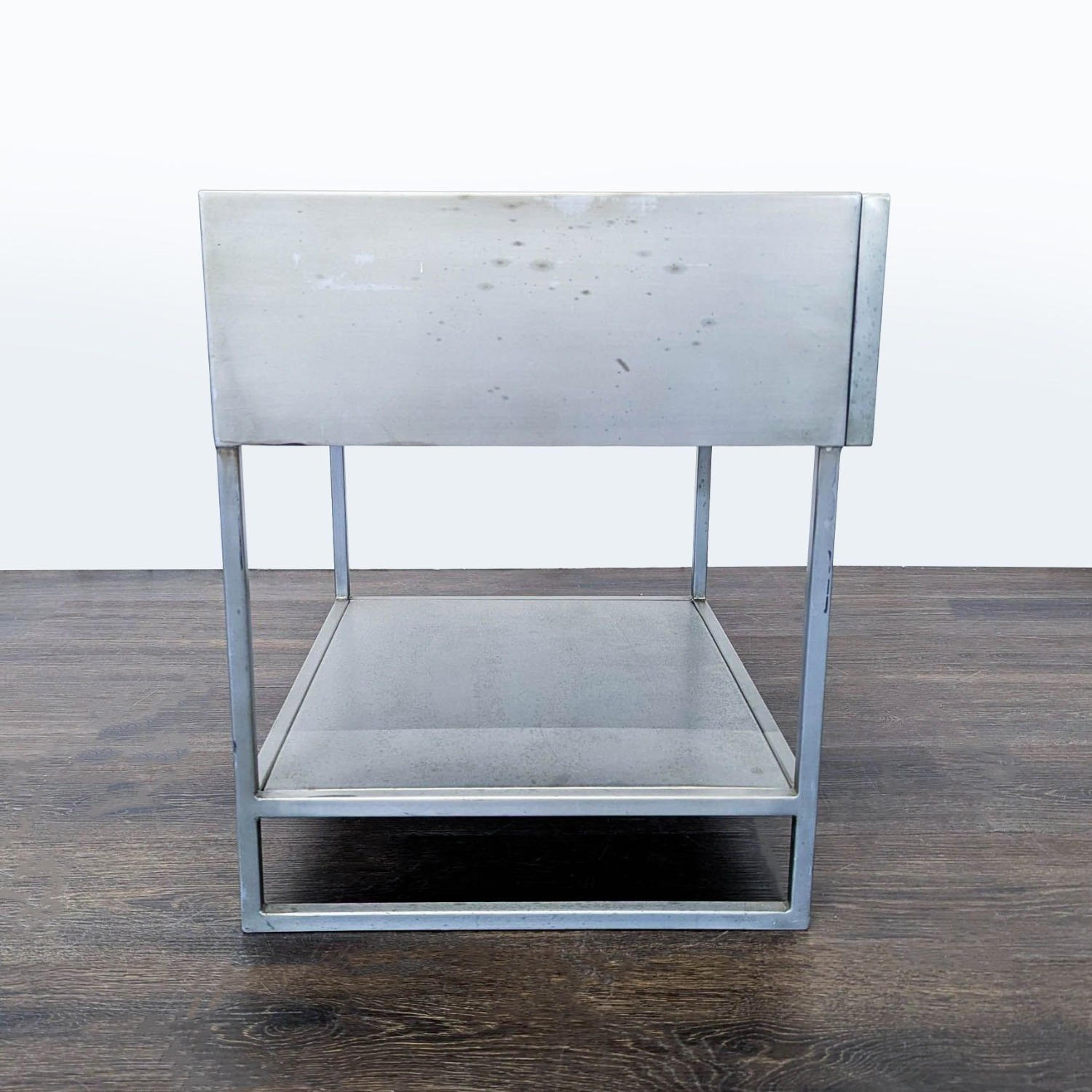 CB2 Proof One Drawer Metal Nightstand with Shelf - image-7