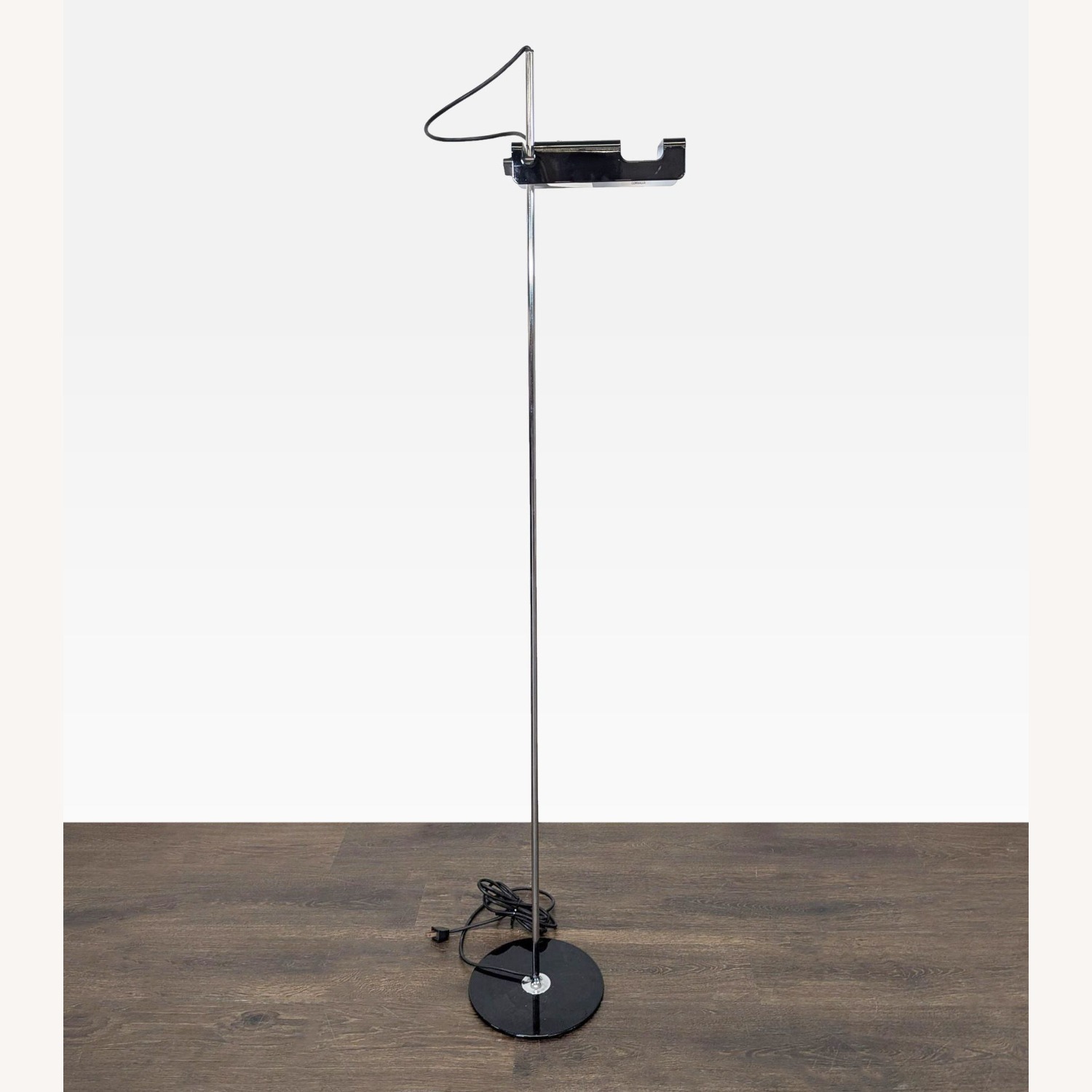 Joe Colombo for Oluce Vintage Chrome and Black Lamp - image-8